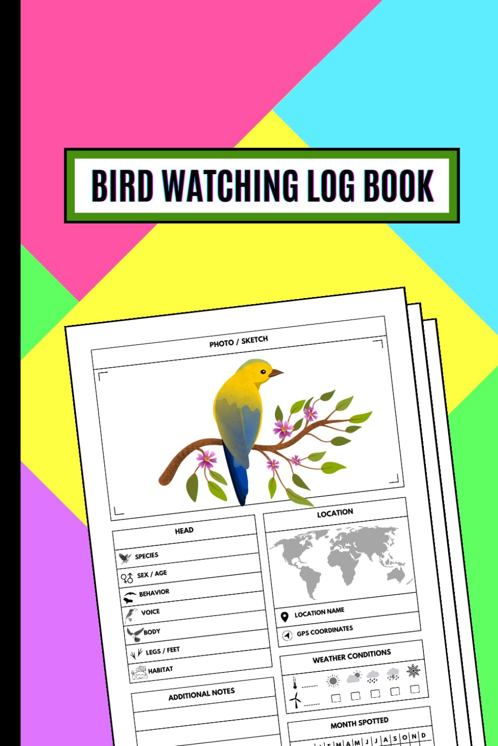 Bird Watching Log Book: 6X9 Inch Birding Journal For Bird Watchers & Birders, Birding Field Notebook, Track And Record Bird Sightings