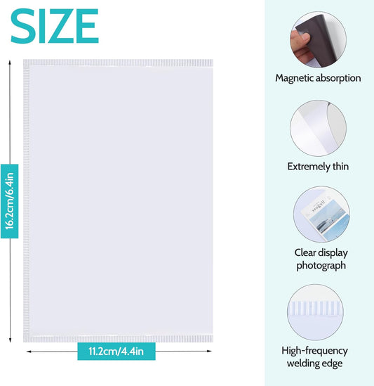vivinin Magnetic Picture Frame, 12 Pack Magnetic Frame Reusable, Magnetic Photo Frames for Refrigerator 4x6β With White Border, Refrigerator Magnets For Pictures Suitable Home, School, Office