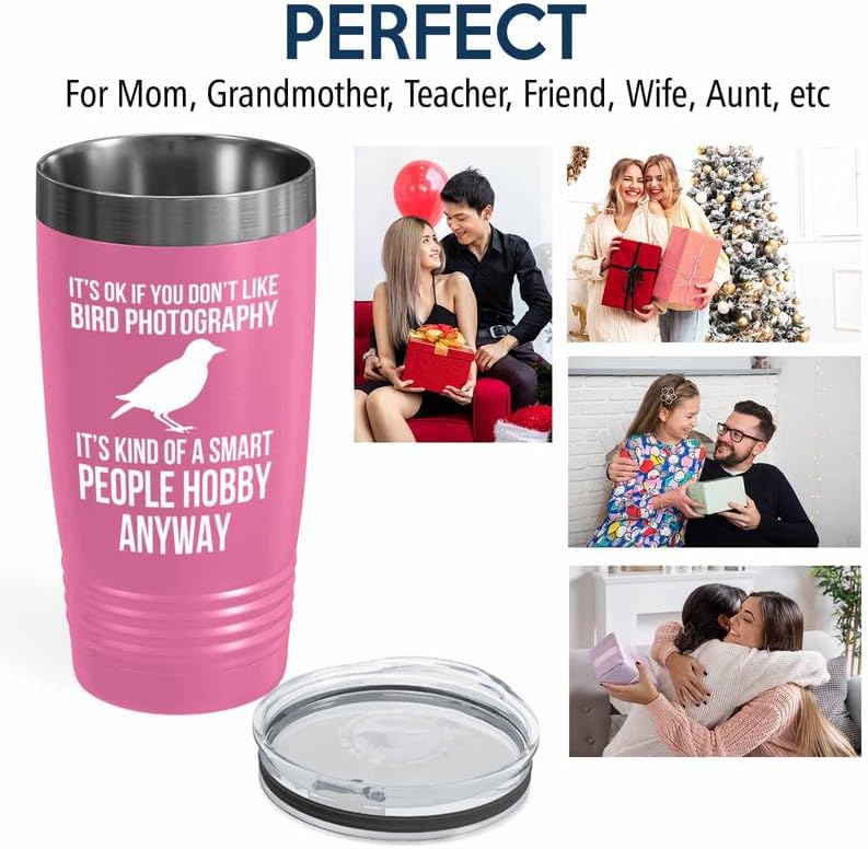 Birding Pink Edition Viking Tumbler 20oz - Don't like bird photography