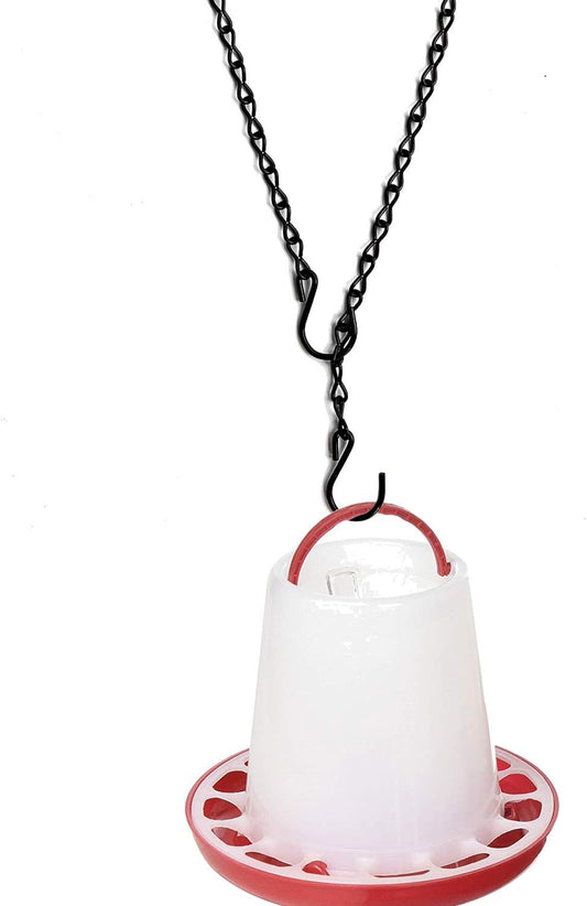 yeezo 4Pcs Heavy Duty S Hook Steel Hanging Harness Chain for Hanging Poultry Drinker Feeder, Adjustable 40" Long, Tested Hold 30lb Weight