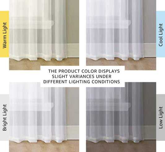 NICETOWN White Sheer Curtains 84 inches Long - Home Decoration Grommet