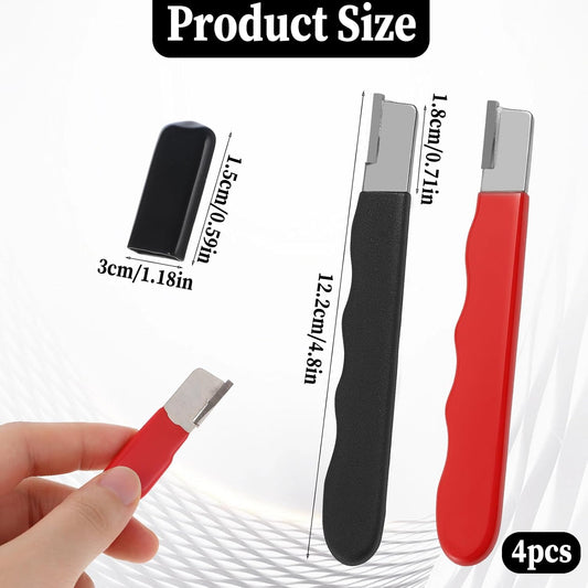 4Pcs Garden Tool Blade Sharpener, Pocket Blade Sharpener for Garden Tools Multipurpose Usage Knife Sharpeners for Pruning Shears, Hedge Scissors, Clippers, Pocket Knives, and More (2, Red+Black)