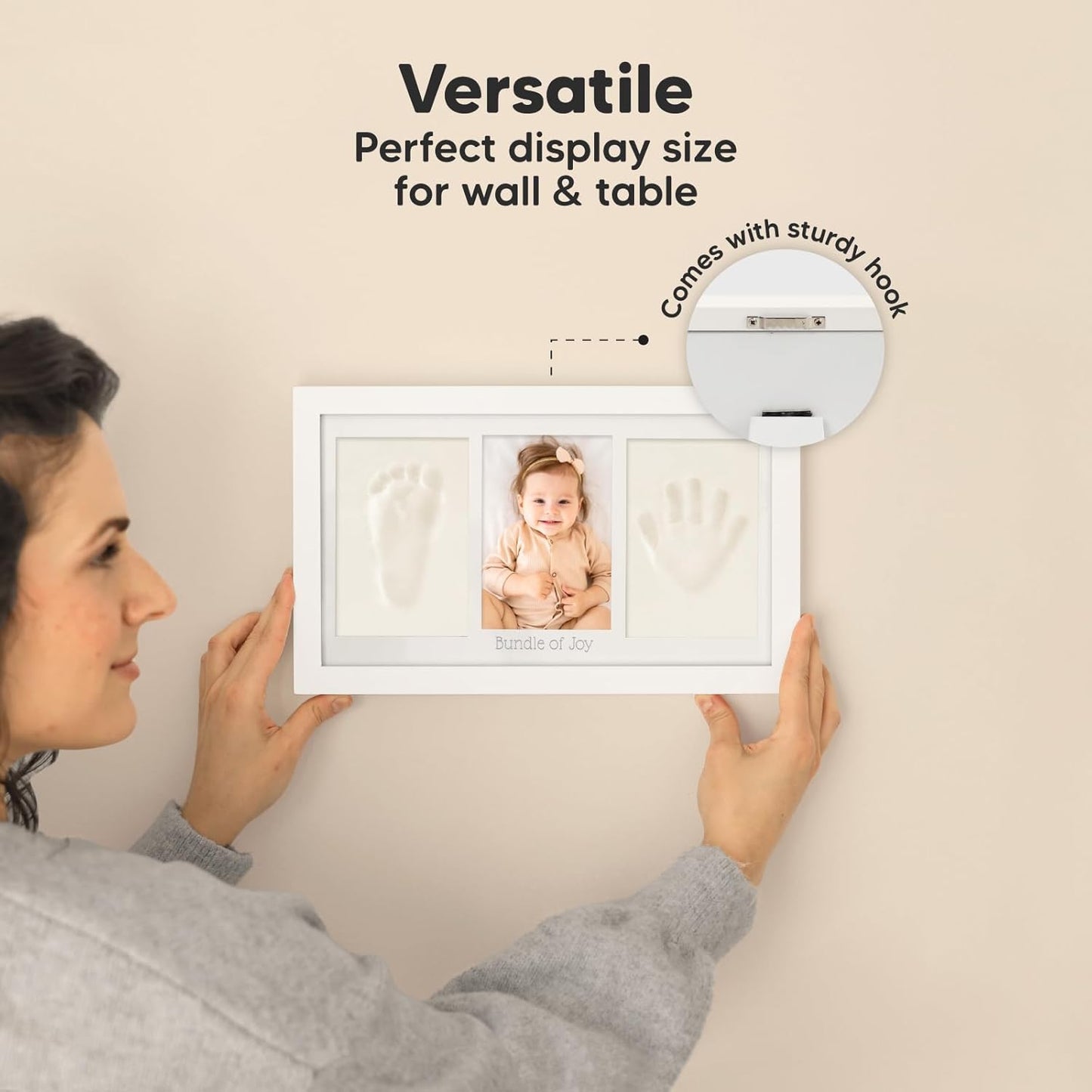 KeaBabies Baby Hand and Footprint Kit - Clay Handprint Keepsake Frame,