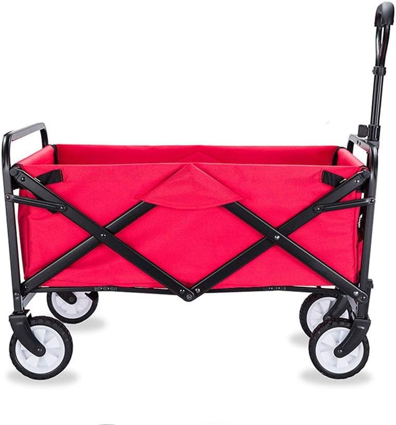 Portable Camping Cart,Foldable Cart Folding Wagon Beach Cart All Terrain Utility Wagon Outdoor Garden Trailer Transport Trolley Bear Weight 60Kg for Camping Shopping Garden