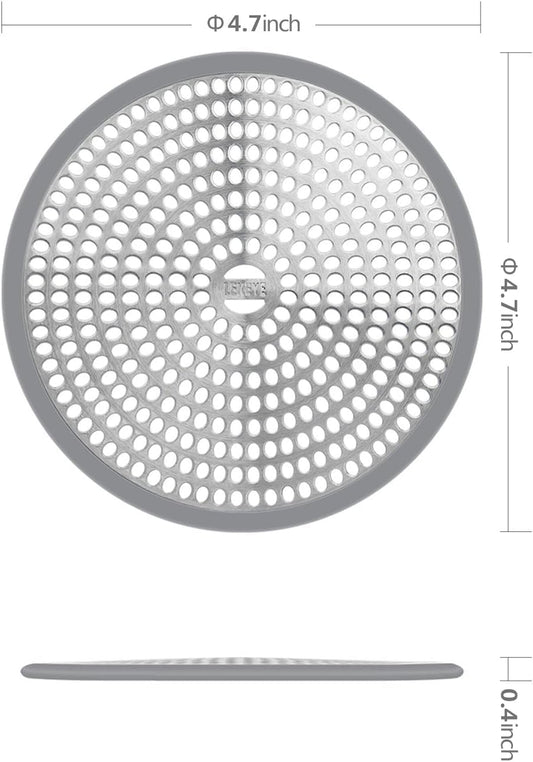 LEKEYE Shower Drain Hair Catcher/Strainer/Stainless Steel and Silicone