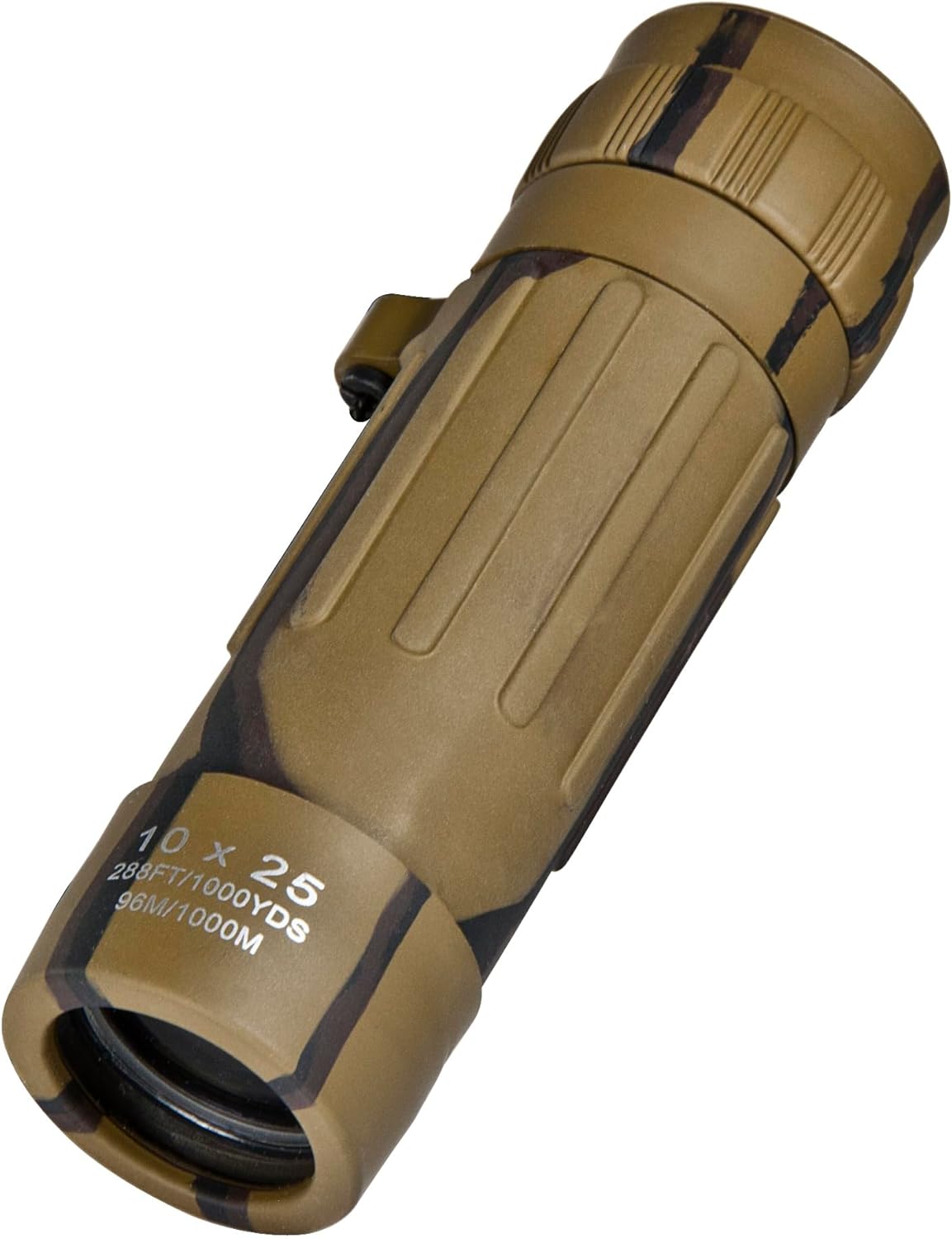 Barska 10x25 Lucid View Monocular – Compact Lightweight 10x Magnification with Fully Coated Optics, BK7 Roof Prism, Slip-Resistant Rubber Armor, Ideal for Travel, Hiking, Bird Watching