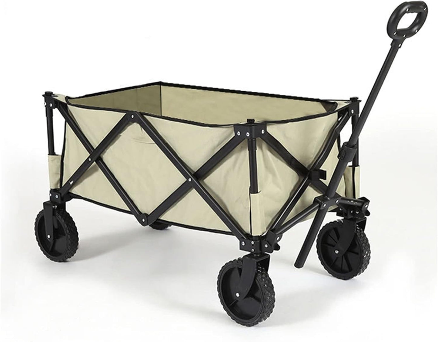 Moving Cart Folding Portable Large Capacity Beach Wagon Heavy Collapsible Outdoor Garden Cart Foldable Wagon for SportsShopping Camping