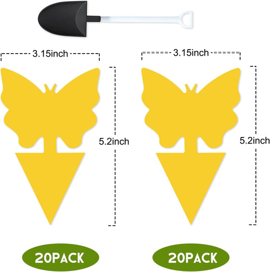 40 Pack Fungus Gnat Traps for House Indoor Yellow Sticky Traps for Gna