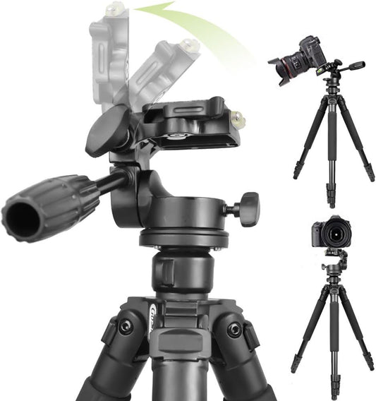 Gosky Tripod -Travel Portable Tripod for Spotting scopes, Binoculars, camcorders, or SLR Cameras (Pro (61-inch))
