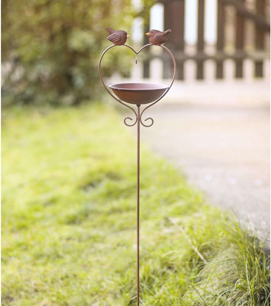 Bird Feeder Metal Outdoor Bird Bath Standing Bird Feeder for Outside