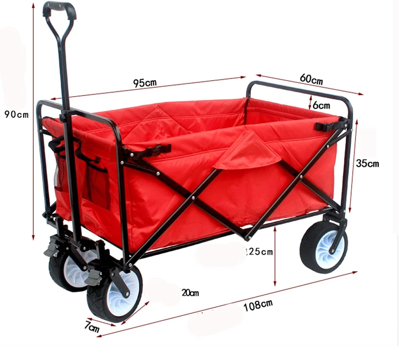 Collapsible Wagon Cart with Wheels Foldable Folding Wagons Carts Silen
