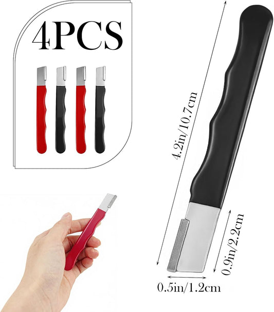 4 Pcs Garden Tool Sharpener Mini Portable Pocket Blade Sharpener Pruning Shears Blade Sharpener Steel Multipurpose Garden Knife Sharpener for Gardening Pruner