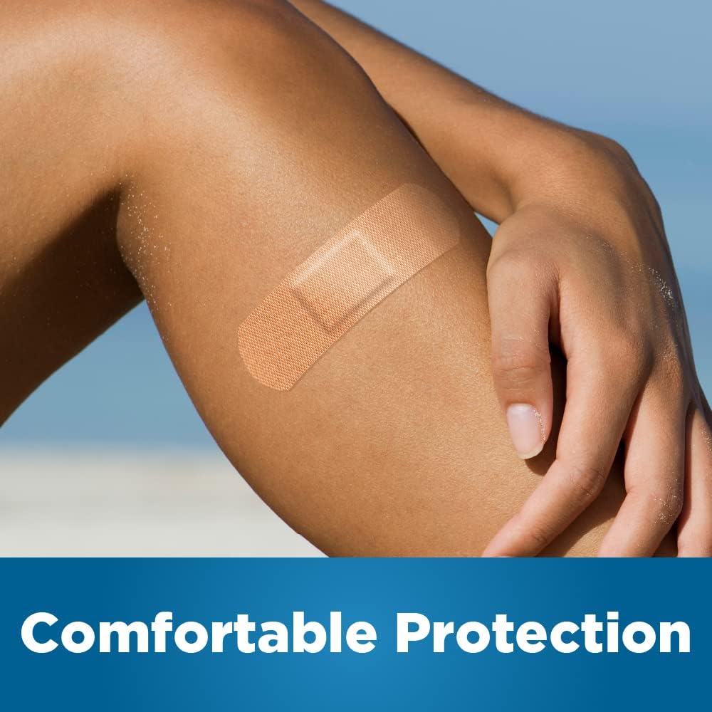 Amazon Basic Care Flexible Fabric Adhesive Bandages, First Aid for Wou