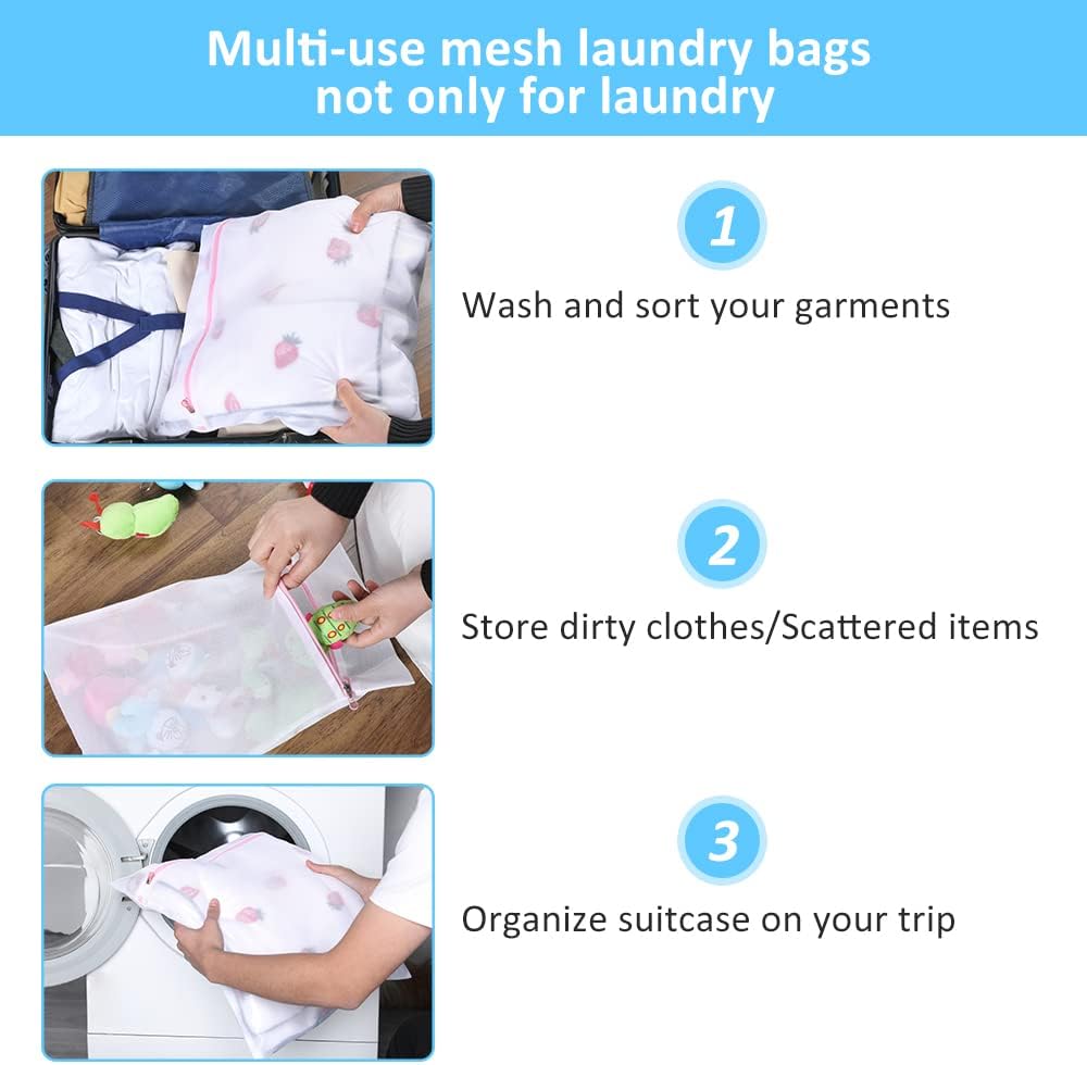 GOGOODA Mesh Laundry Bags for Delicates Durable Protective Wash Bags T