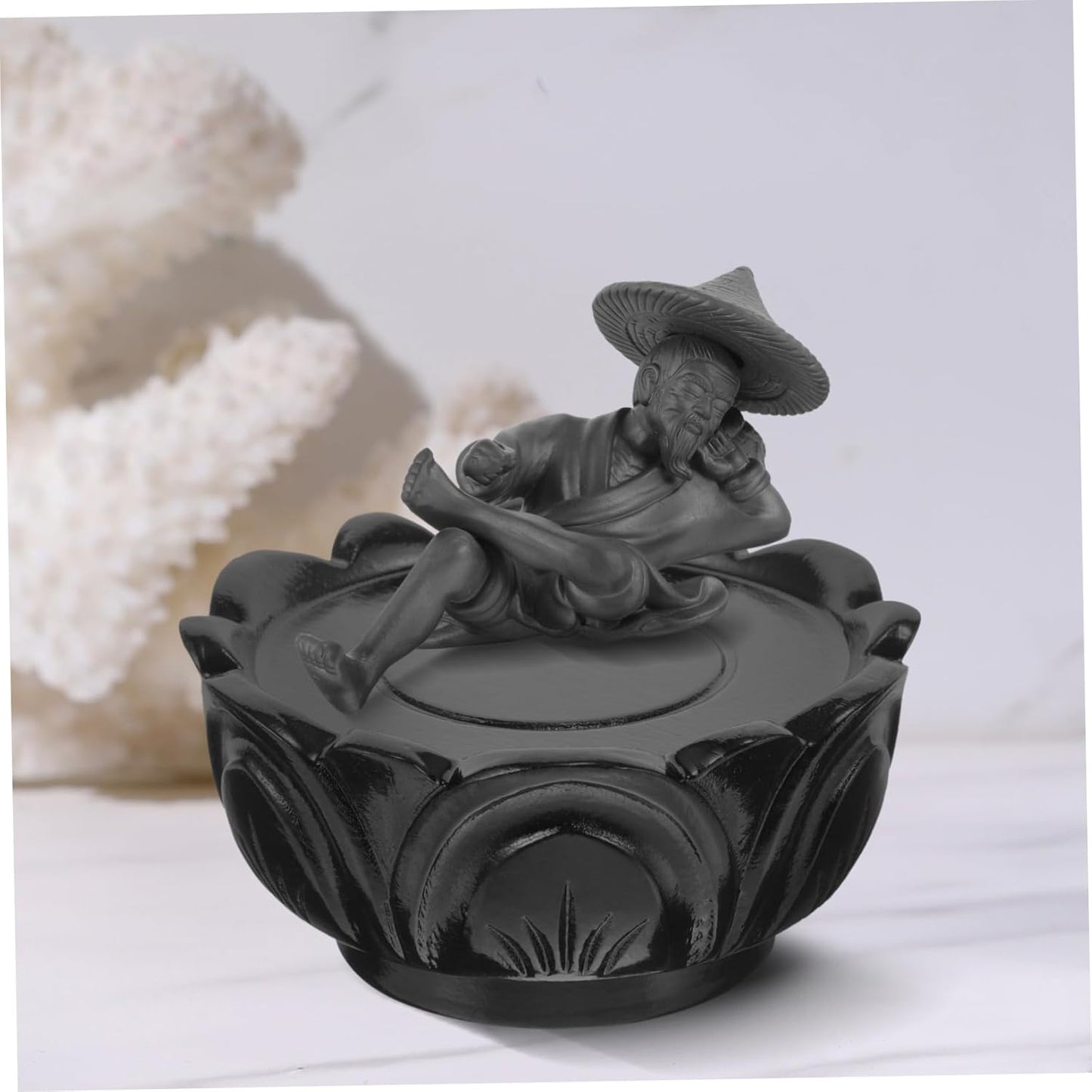 PRETYZOOM Lotus Shaped Wooden Buddha Stand Base for Indoor Versatile Pedestal for Plants Statues and Crafts Elegant Display Holder for Home Office Temple Use Inner
