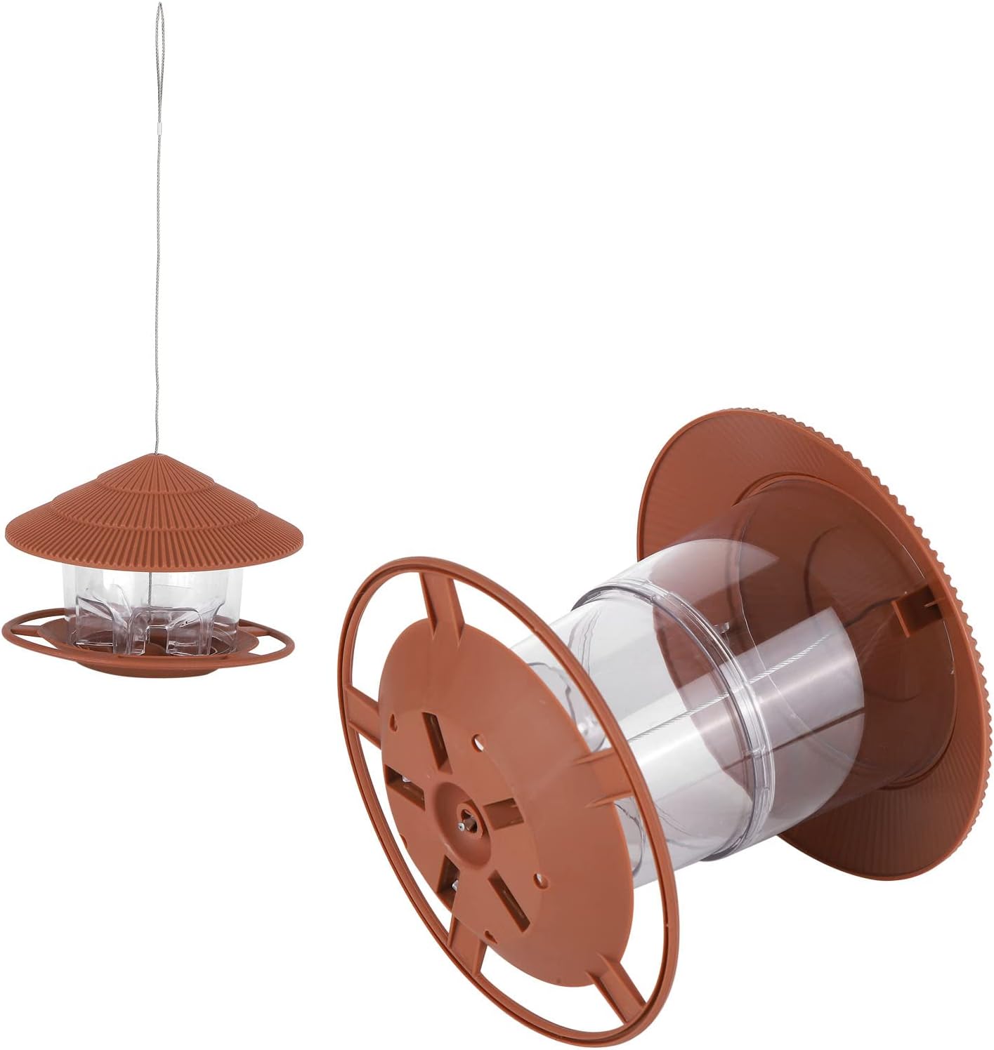 ZJchao Wild Bird Feeder Durable Hanging Foldable Bird House for Garden Patio, 1L Capacity, Suitable for Small Birds