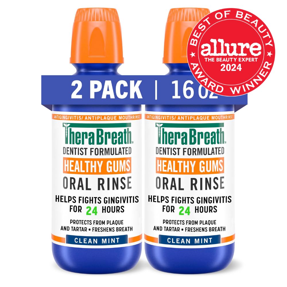 TheraBreath Healthy Gums Oral Rinse, Antigingivitis, Clean Mint Flavor