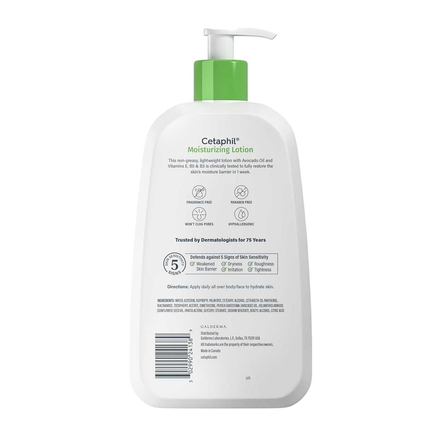 Cetaphil Face & Body Moisturizer, Hydrating Moisturizing Lotion for Al