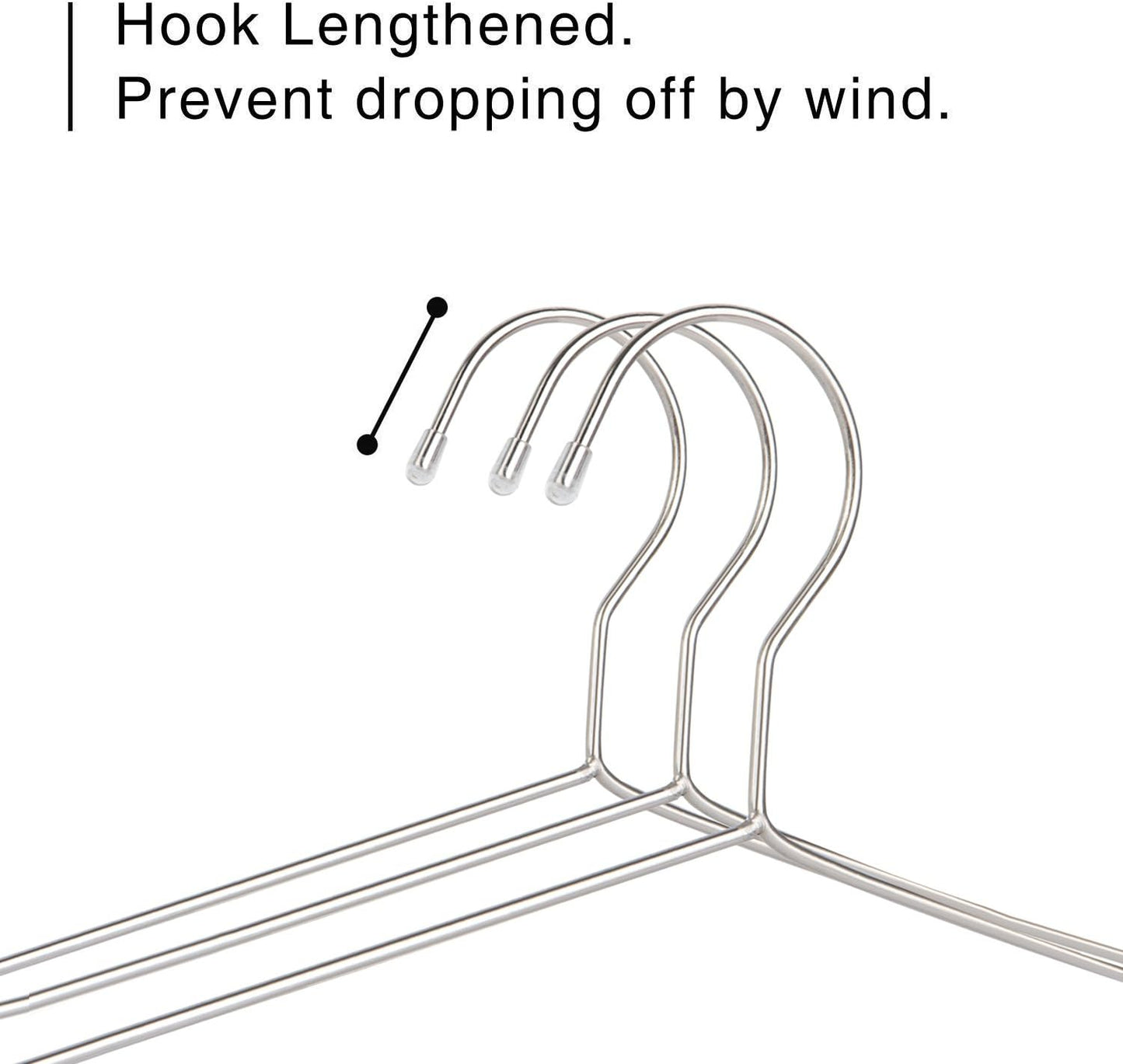 Fayleeko Wire Coat Hangers 40 Pack Strong Heavy Duty Stainless Steel Metal Ultra Thin Space Saving Clothes Hangers 16.5 Inch