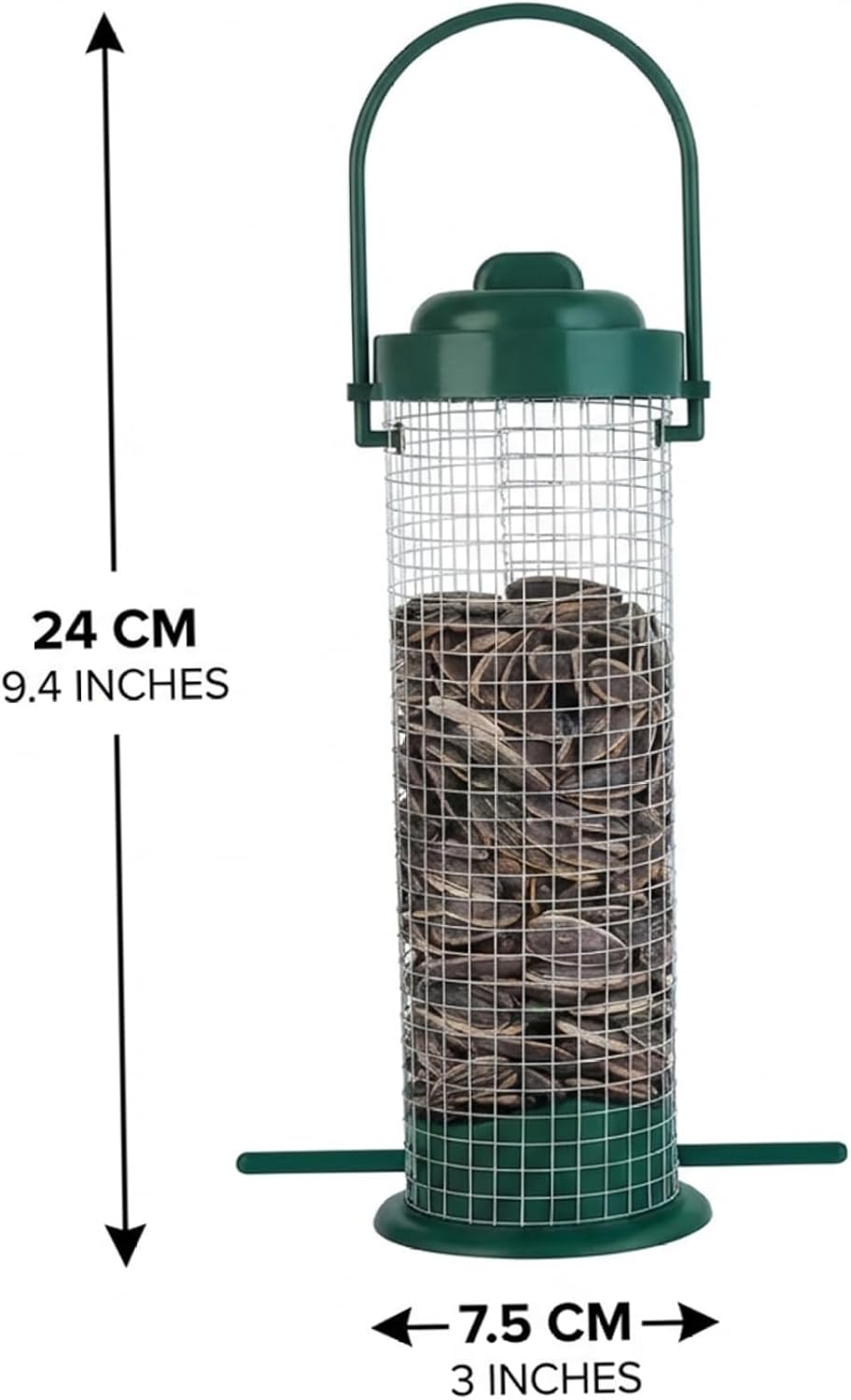 Thistle Bird Feeder, Metal Mesh Finch Feeder for Small Birds Outdoor Tube Birdfeeder for Garden, Patio, and Backyard Year-Round Bird Watching