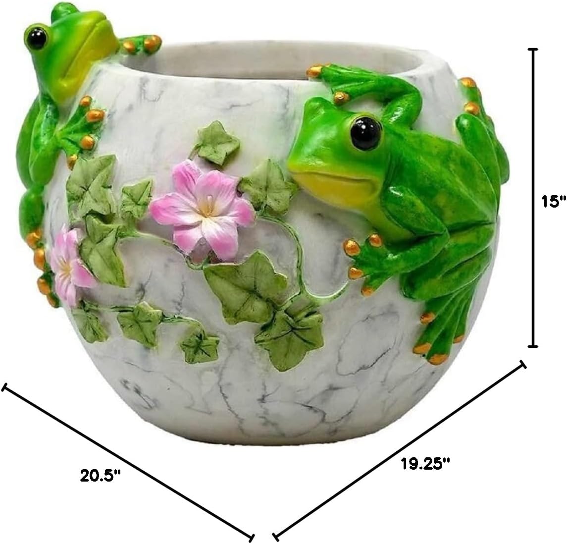 Spoontiques Frogs Flower Pot, Home Décor, Tabletop Decoration, Vase Wi