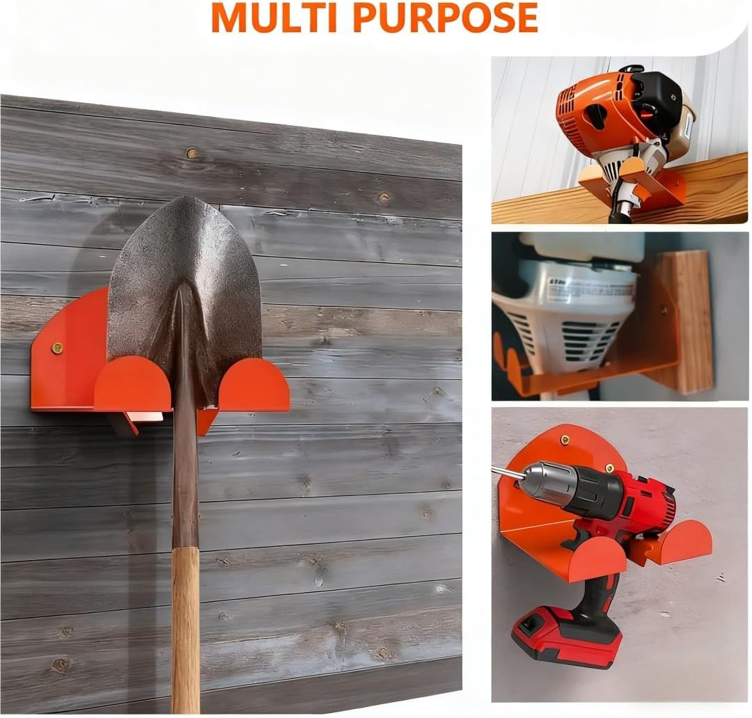 1PcsGarage Organizer Trimmer Rack, Garden Tools,Garage Trimmer,Hedge Trimmer,Garden Power Tool Hanger Weed Whackers Holder Wall Mounted for Grass Trimmer
