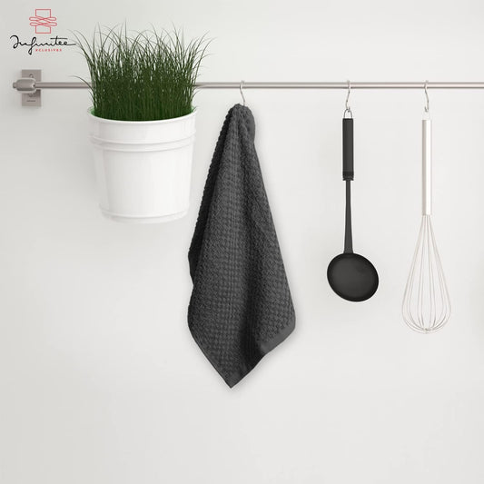 Infinitee Xclusives 100% Cotton Kitchen Towels - 15x25 Inch Ultra Soft