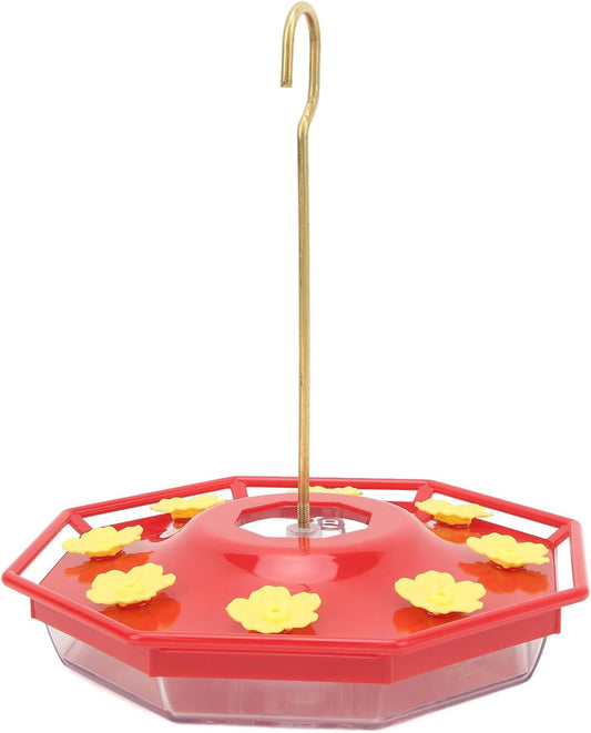 Pilipane Hummingbird Feeder Large Capacity Anti Bee Design Creative Leak Proof Plastic Bird Feeder for Outdoors Hanging Red and Yellow 12.1oz