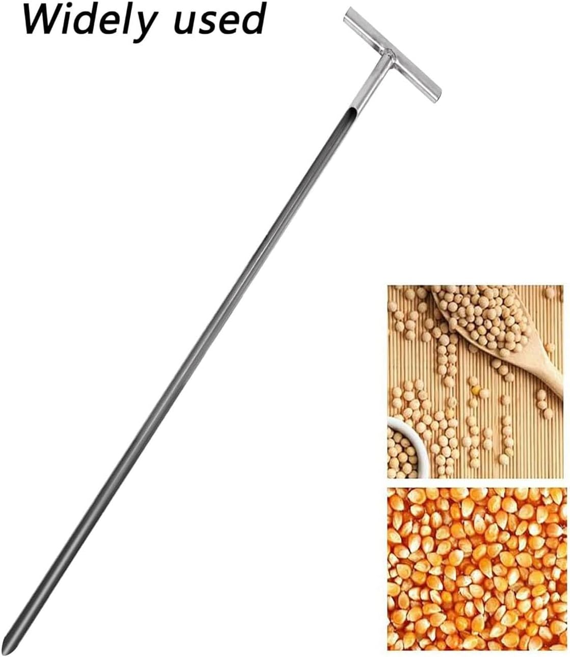 Stainless Steel Soil Sampling Probe Kit - 27.5" Grain Sampler Tool with 1.2" Solid Sack Bag for Accurate Soil Tests, Gardening, Agriculture, and Lawn Care
