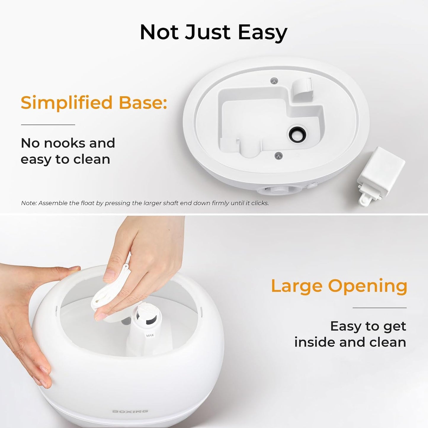 BOXING 3L Cool Mist Humidifier, Ultra Quiet 20dB for Bedroom, Baby & O