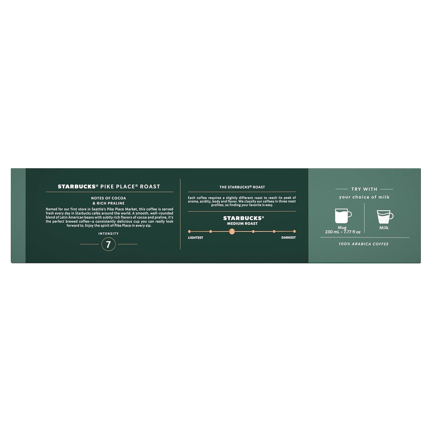 Starbucks 네스프레소 버츄오, 파이크 플레이스, 미디엄 로스트 커피 30개입 커피 포드, 221.1g(7.8온스)