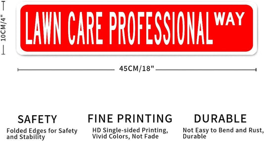 Lawn Care Professional Street Signs Customized Metal Sign Lawn Care Professional Decor Lawn Care Professional Gift Vintage Metal Wall Art Rustic Wall Sign for Bedroom Cafe Bar Office Garage