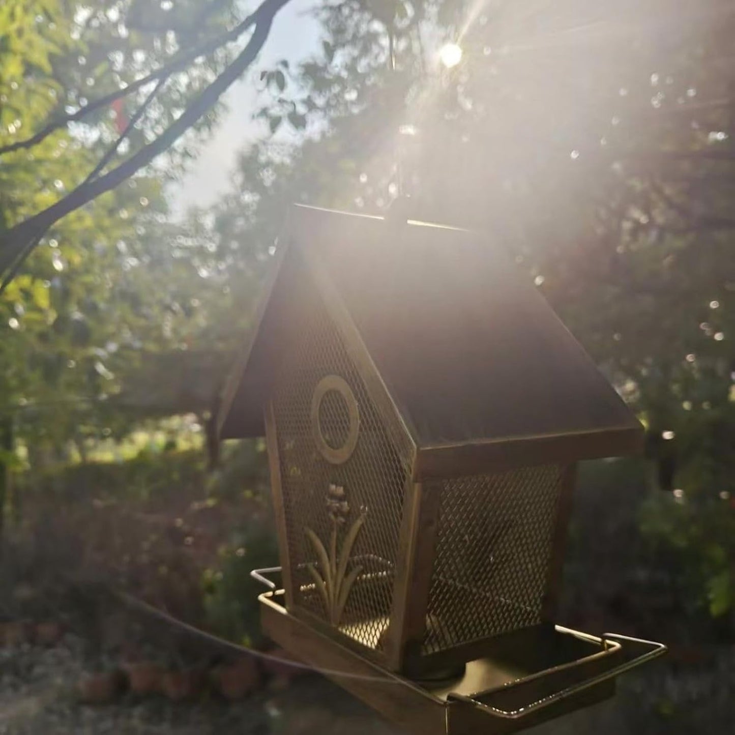 Bird Feeder Squirrel Proof | Large Capacity Squirrel Proof - Outdoor Garden Hummingbird Feeder | for Backyard Deck Balcony Tree Yard Bluebird Finch Birding Feeding