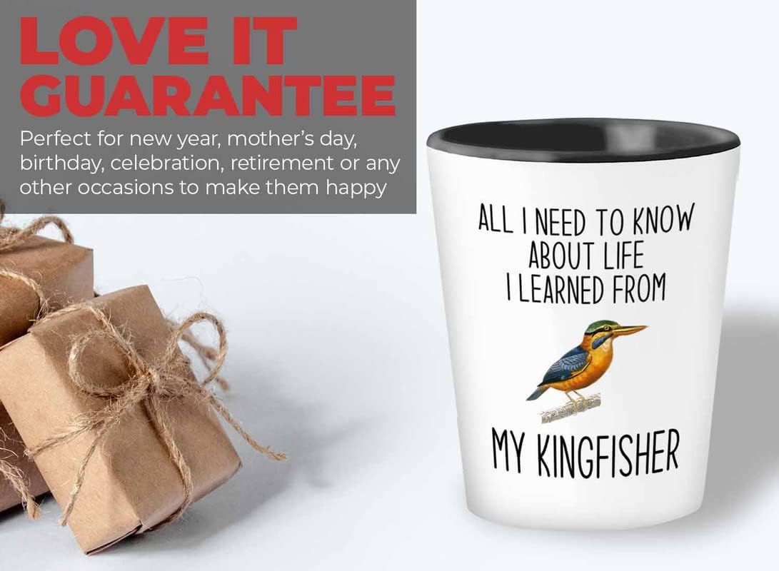 Bird Lover Shot Glass 1.5oz - Lfe my bird - Hummingbird Nest Cage Parrot Dad Gardening Outdoor Birdwatcher Feeder