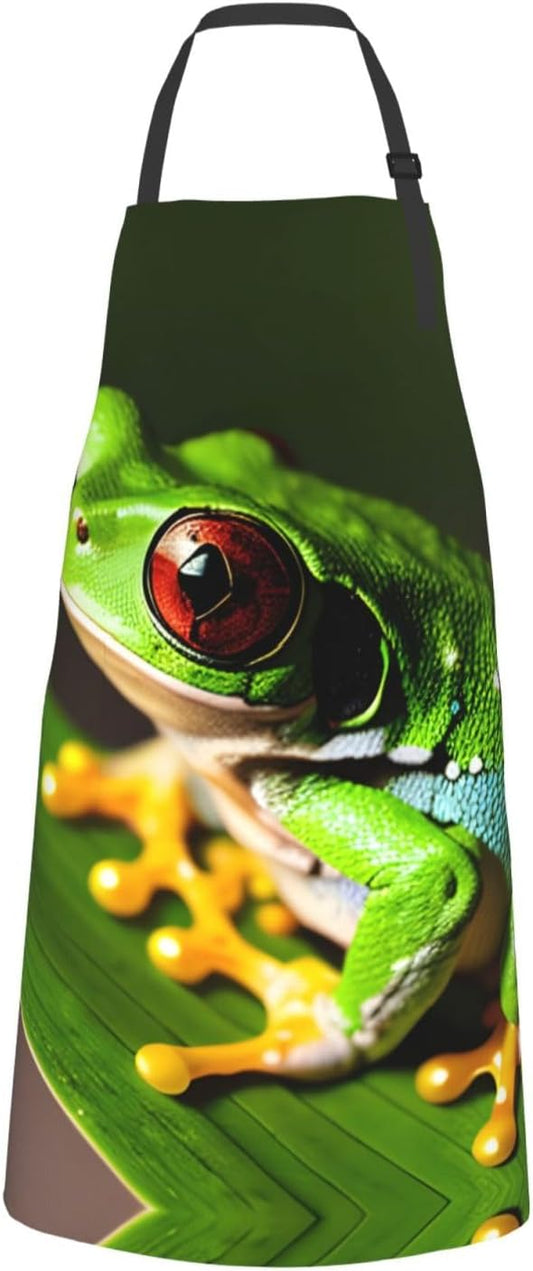 Tree Frog Baby print Waterproof chef's apron with pocket apron for kit