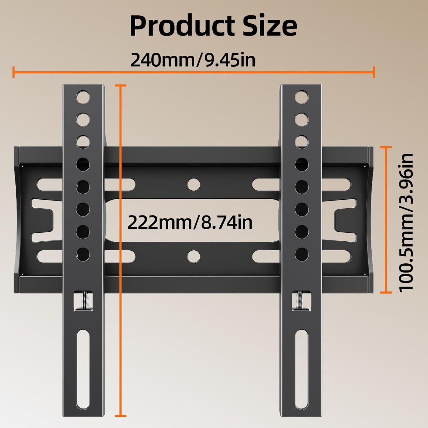 IWOBOARD 32 40 42 inch Fixed TV Monitor Wall Mount for LED LCD TVs & M