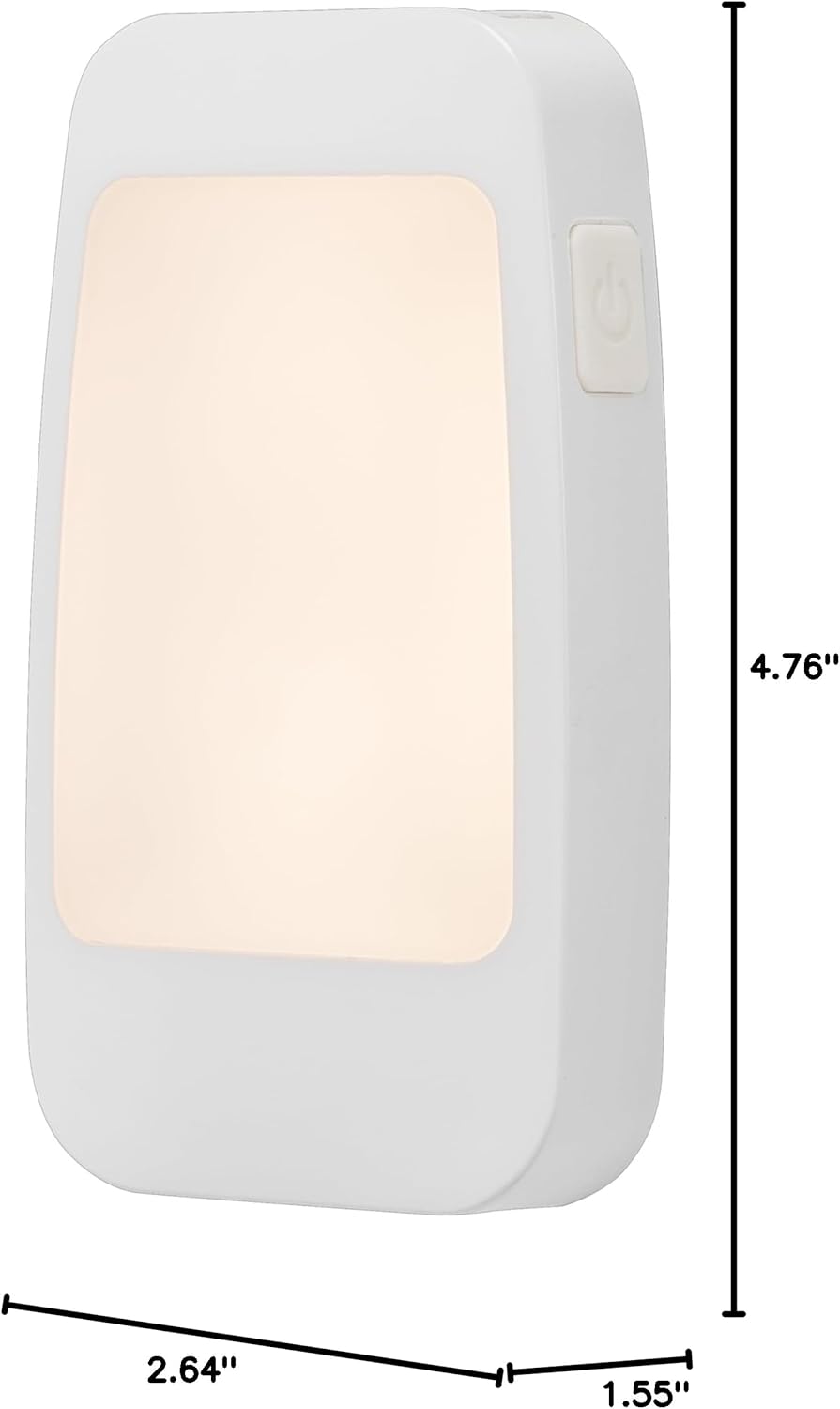 GE 4-in-1 LED Power Failure Night Light, Dusk-to-Dawn Sensor, Foldable Plug, Portable, Flashlight, Ideal for Storm, Outage, Emergency, Blackout, Hurricane, Tornado, White, 29679