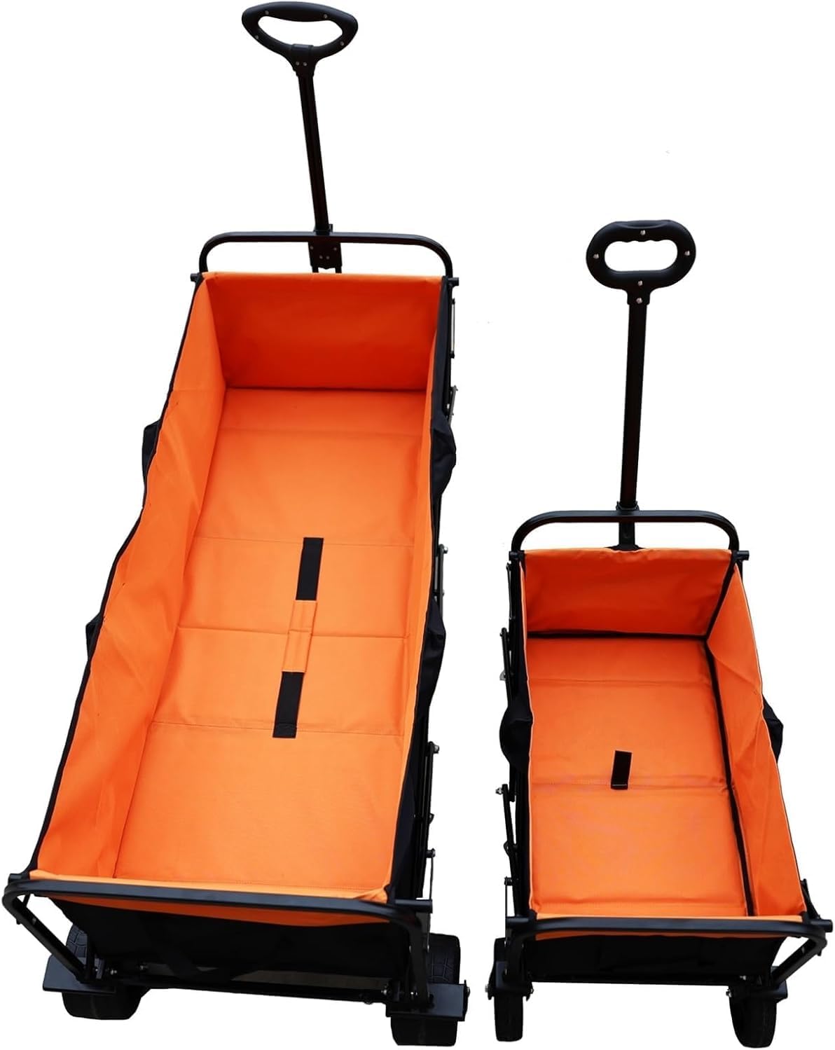 Extra Long Extender Folding Wagon, Beach Wagon for Sand with Big Wheel
