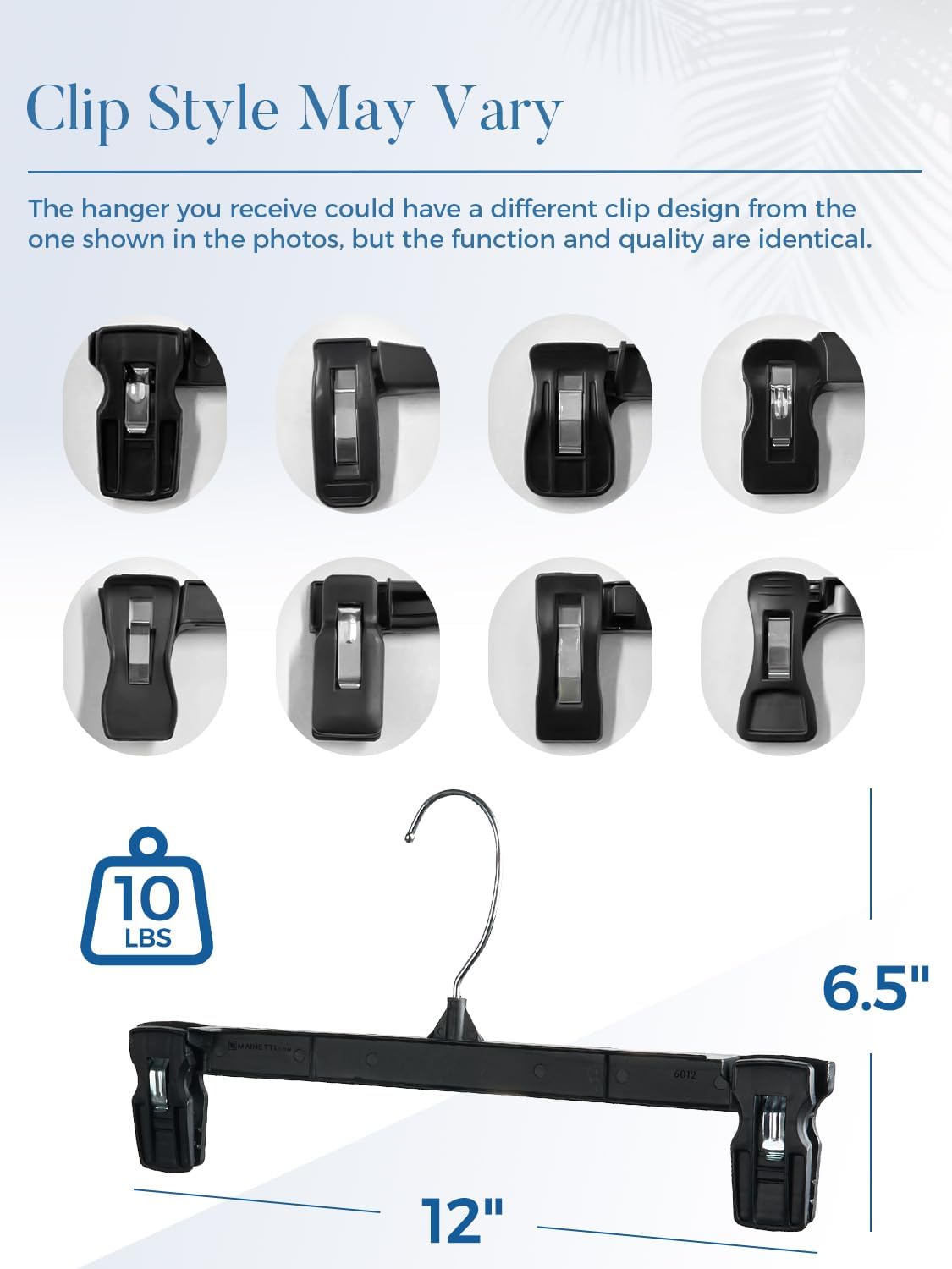 Smartor Pants Hangers - 30 Pack, Black Clips Hangers with 360° Hooks, Shorts Hanger with Strong Clamps, Dress, Heavy Duty as Trousers, Skirt, Jeans, Towel and Bottom Clothes -12 Inch