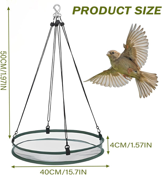 2Pcs Universal Wild Bird Seed Catcher Tray, 16 Inch Adjustable Hanging