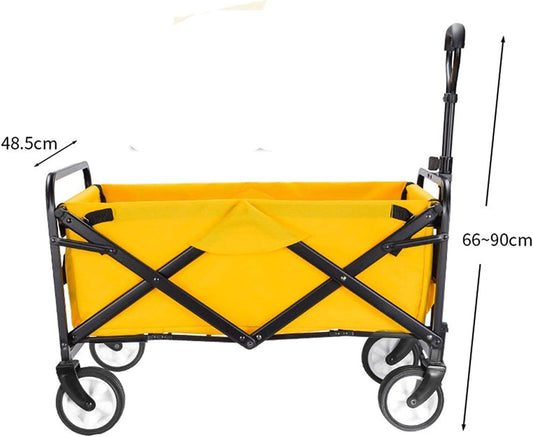Garden Cart Foldable Trolley Wagon 4 Wheel Foldable Portable Garden Ca