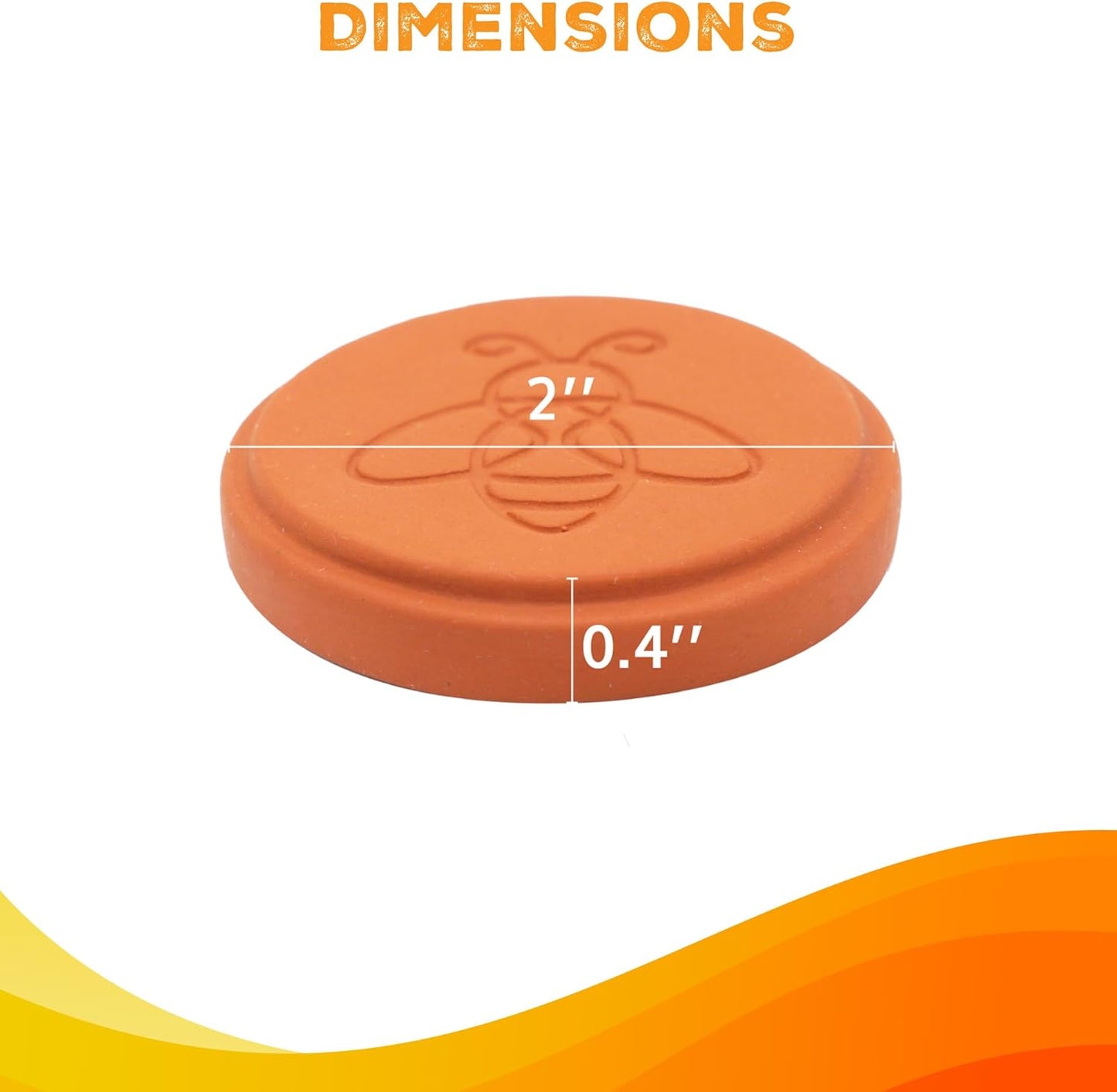 Terracotta Brown Sugar Saver- Brown Sugar Keeper Disc to Maintain Food Moisture in Storage Container - Terra Cotta Bear Softener Alternative (1)