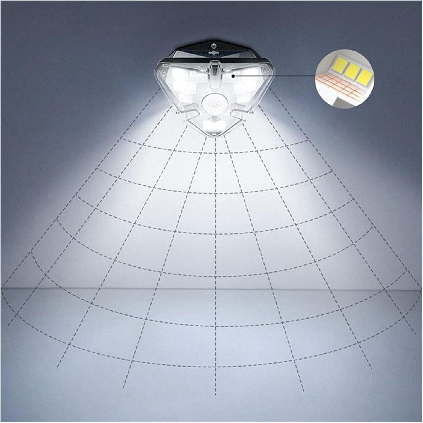 Courtyard Light 4 Pcs Outdoor Solar Light Motion Sensor Wall Lamp Outdoor Waterproof Solar Power Street Light for Door Front Garden Garage