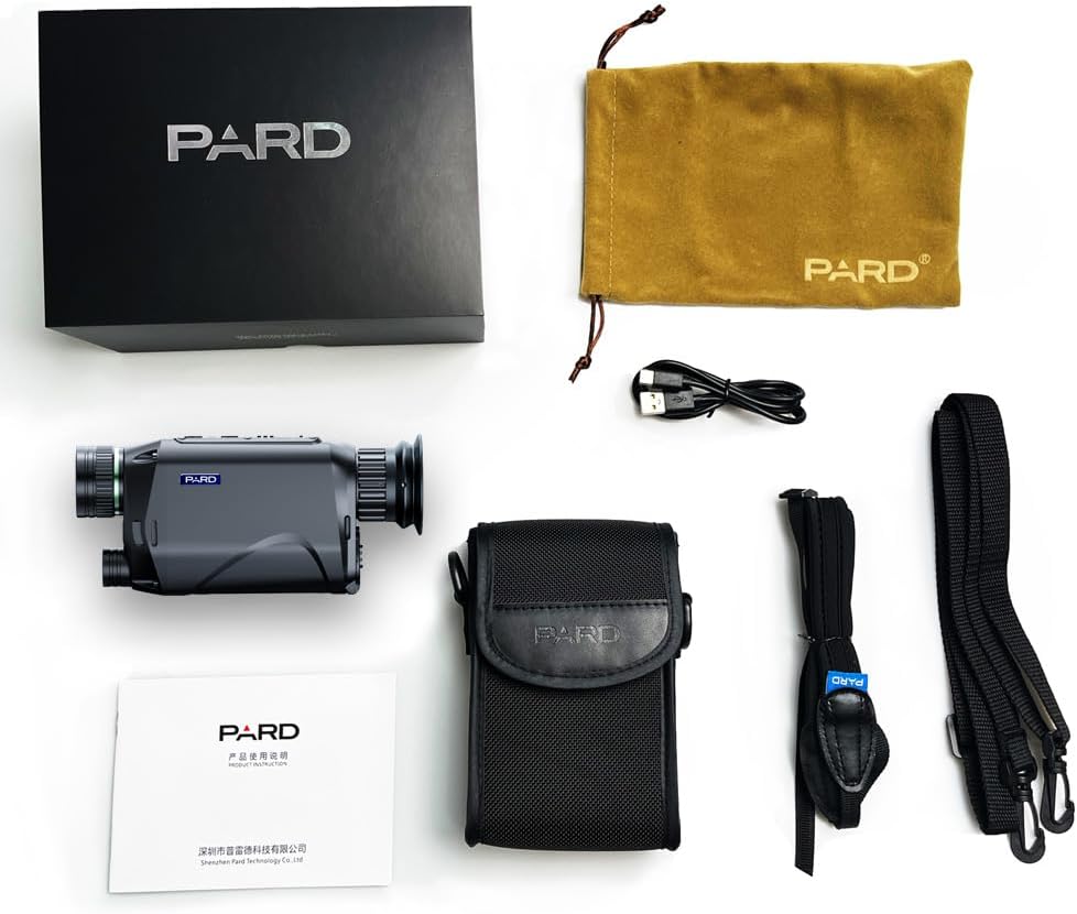 Pard Night Vision Monocular, Digital Night Vision Goggles for Wildlife Viewing, Hunting & Outdoor. IR Illuminator with 200m, 1024 * 768px, Photos and Videos Playback, WiFi. NV009
