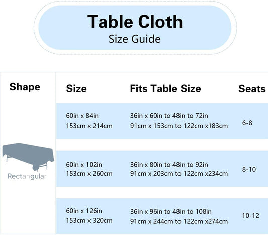 10 Pack White Table Cloth Rectangle Table 60 x 102 Inch Tablecloths fo