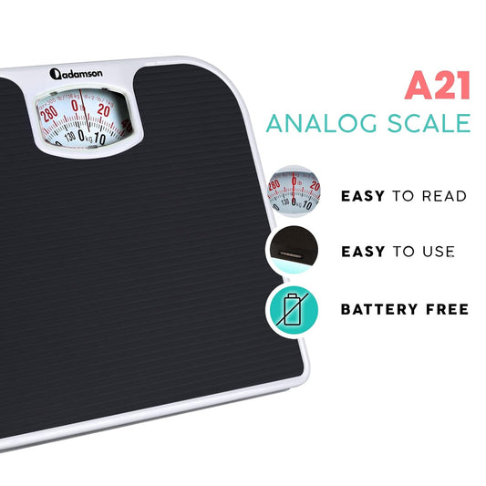 Adamson A21 Analog Scales for Body Weight - Up to 300 LB - New - Anti-