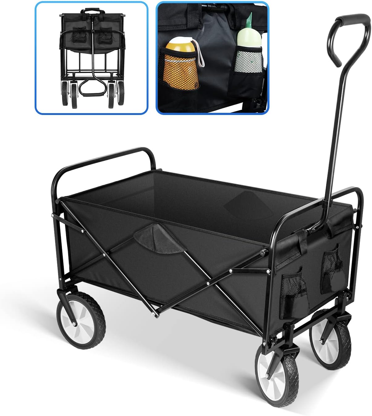 YSSOA Rolling Folding & Rolling Collapsible Garden Cart, Outdoor Campi