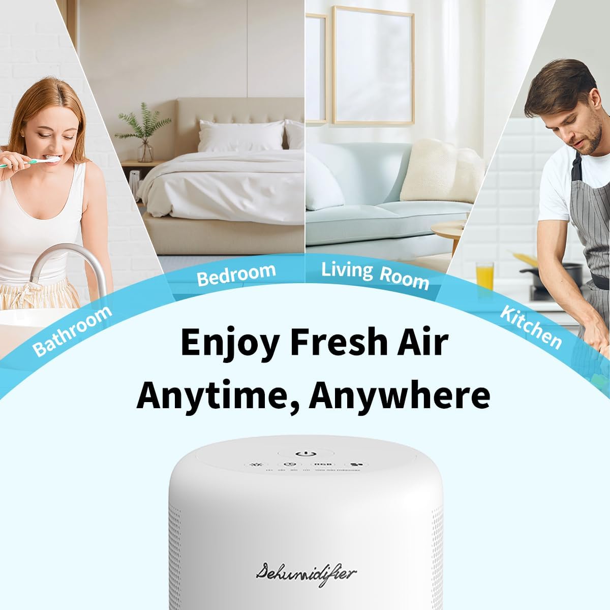 Dehumidifier for Home Small Quiet Dehumidifiers for 44OZ Water Tank Au