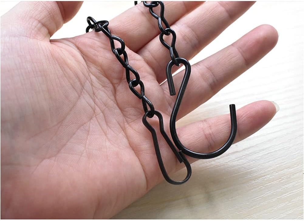 YINGFENG 10 Pack 9.5 Inch Black Hanging Chains, Garden Plant Hangers for Hanging Bird Feeders, Billboards, Chalkboards, Basket, Planters, Lanterns, Wind Chimes and Decorative Ornaments Etc.