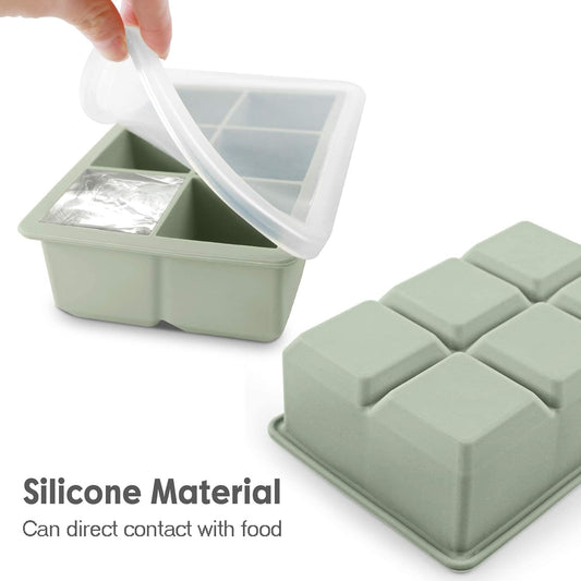 Silicone Ice Cube Trays 3 Pack - Large Size Silicone Ice Cube Molds wi